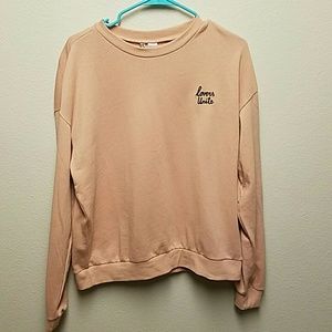 H&M Baby Pink "Lovers Unite" Sweatshirt